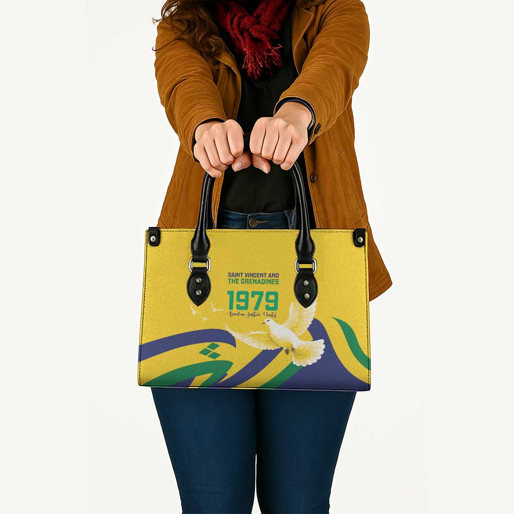 Saint Vincent and the Grenadines Leather Bag Gratitude to the Land Pride Since 1979 - Wonder Print Shop