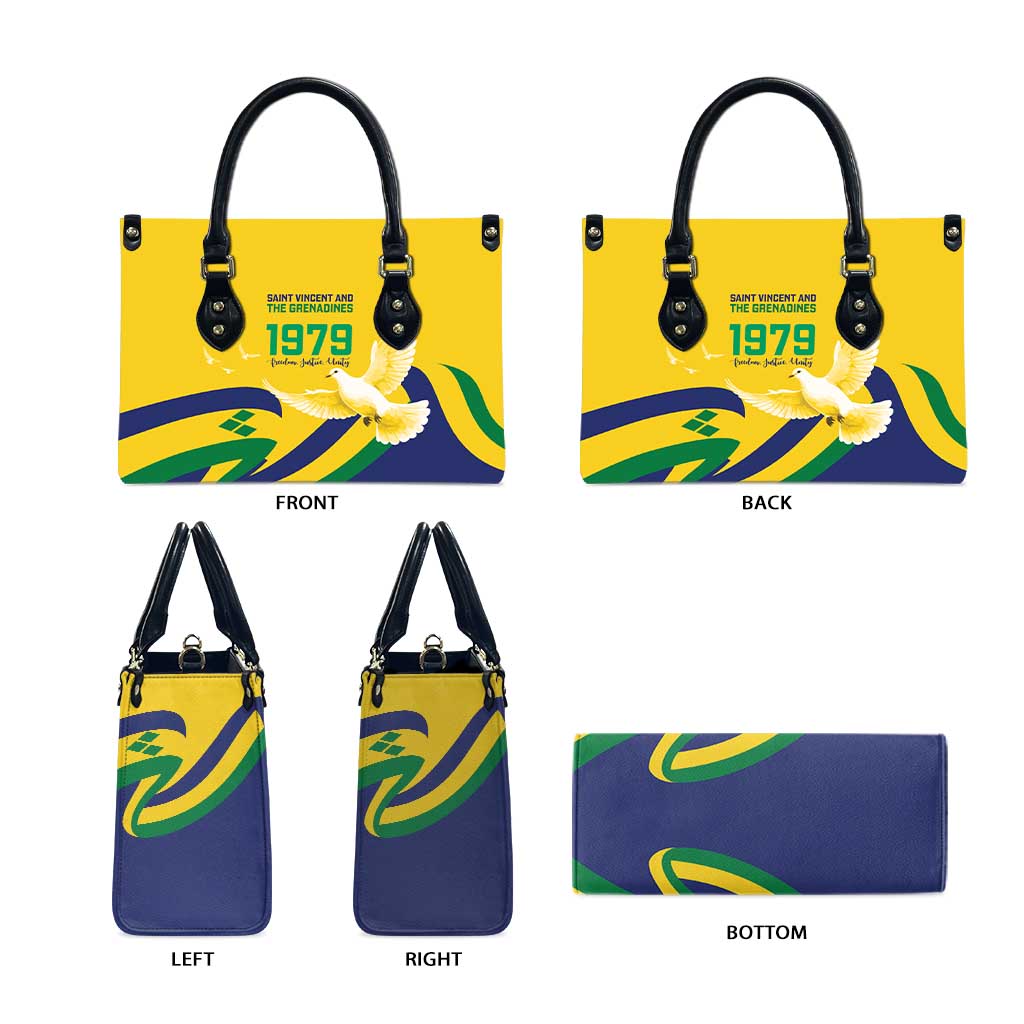 Saint Vincent and the Grenadines Leather Bag Gratitude to the Land Pride Since 1979 - Wonder Print Shop
