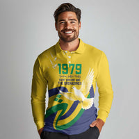 Saint Vincent and the Grenadines Long Sleeve Polo Shirt Gratitude to the Land Pride Since 1979 - Wonder Print Shop