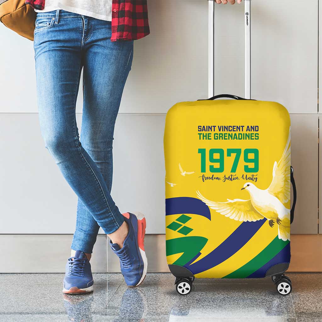 Saint Vincent and the Grenadines Luggage Cover Gratitude to the Land Pride Since 1979 - Wonder Print Shop