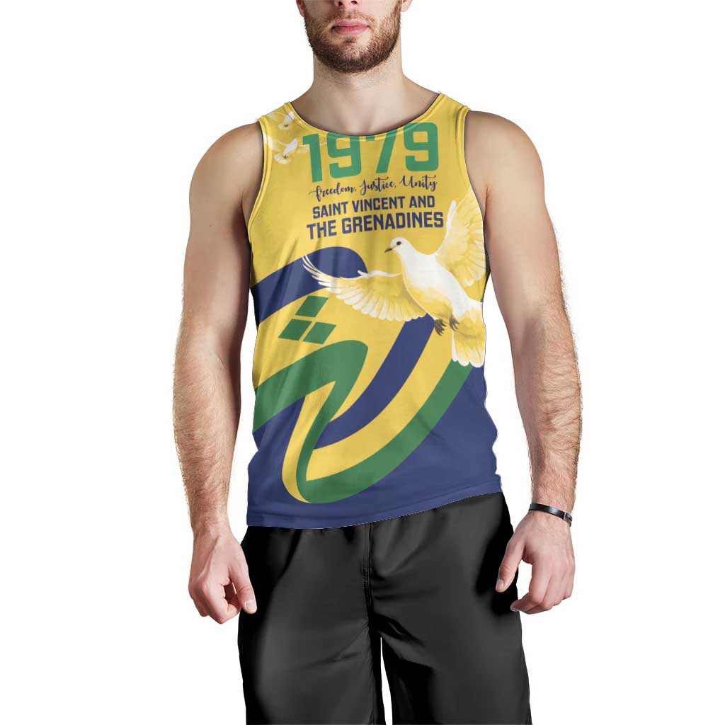 Saint Vincent and the Grenadines Men Tank Top Gratitude to the Land Pride Since 1979 - Wonder Print Shop