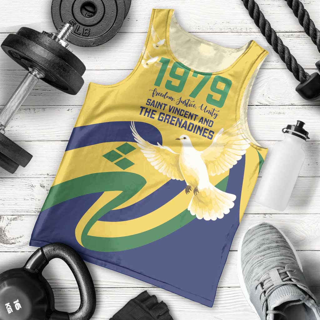Saint Vincent and the Grenadines Men Tank Top Gratitude to the Land Pride Since 1979 - Wonder Print Shop