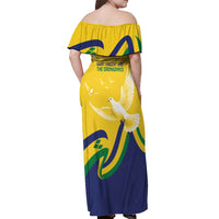 Saint Vincent and the Grenadines Off Shoulder Maxi Dress Gratitude to the Land Pride Since 1979 - Wonder Print Shop
