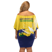 Saint Vincent and the Grenadines Off Shoulder Short Dress Gratitude to the Land Pride Since 1979 - Wonder Print Shop
