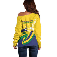 Saint Vincent and the Grenadines Off Shoulder Sweater Gratitude to the Land Pride Since 1979 - Wonder Print Shop