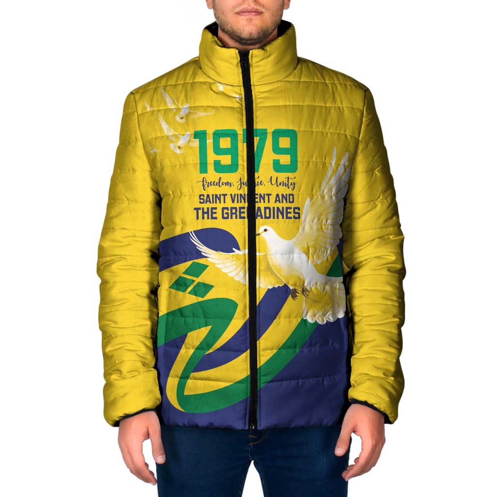 Saint Vincent and the Grenadines Padded Jacket Gratitude to the Land Pride Since 1979 - Wonder Print Shop