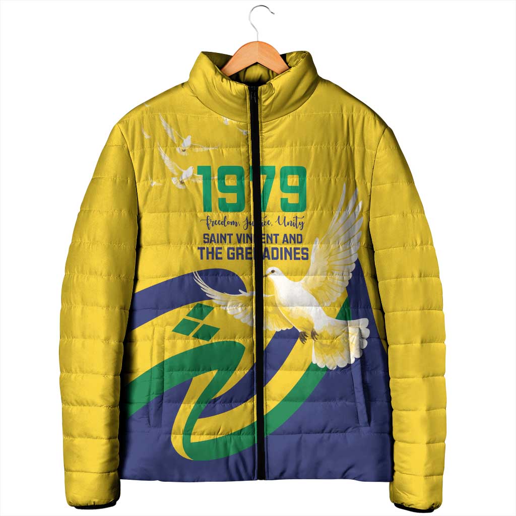 Saint Vincent and the Grenadines Padded Jacket Gratitude to the Land Pride Since 1979 - Wonder Print Shop