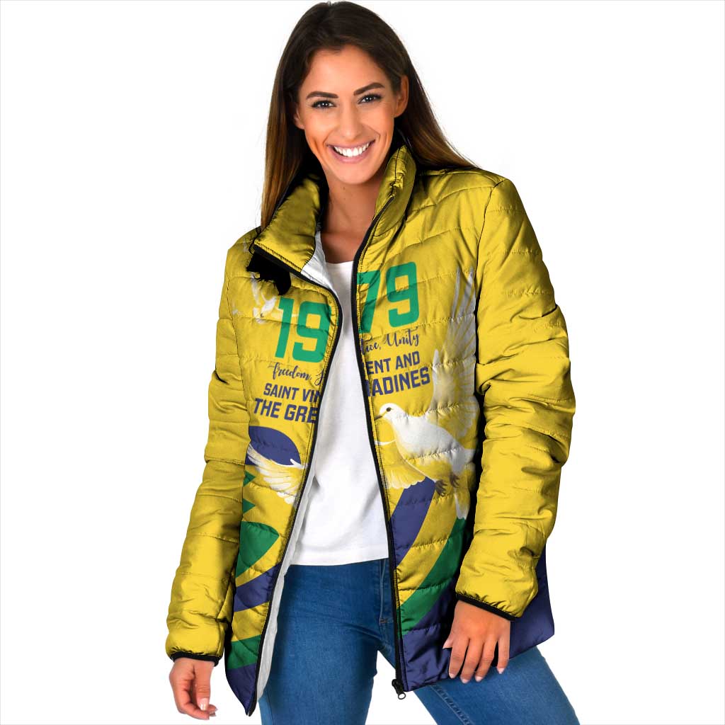 Saint Vincent and the Grenadines Padded Jacket Gratitude to the Land Pride Since 1979 - Wonder Print Shop