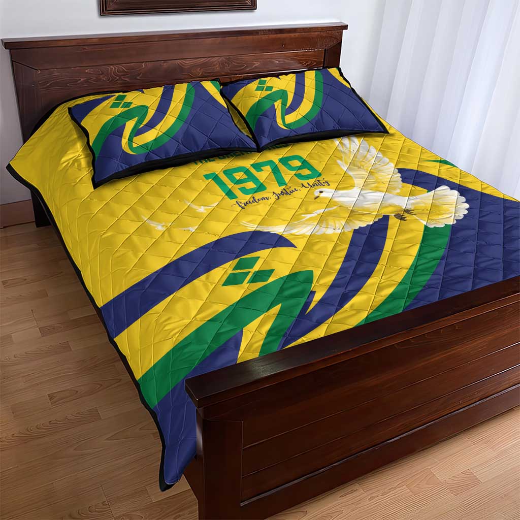 Saint Vincent and the Grenadines Quilt Bed Set Gratitude to the Land Pride Since 1979 - Wonder Print Shop