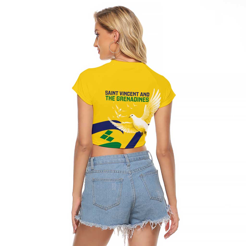 Saint Vincent and the Grenadines Raglan Cropped T Shirt Gratitude to the Land Pride Since 1979 - Wonder Print Shop