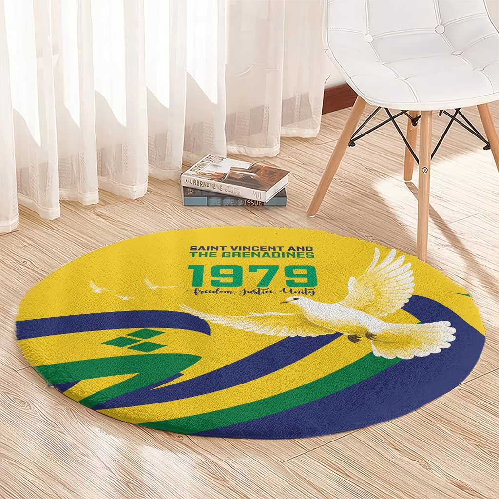 Saint Vincent and the Grenadines Round Carpet Gratitude to the Land Pride Since 1979 - Wonder Print Shop