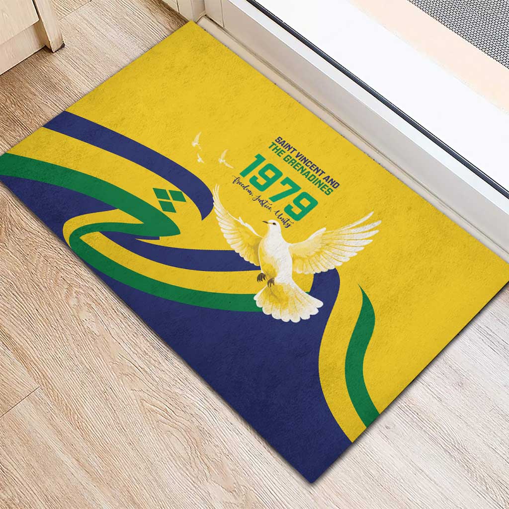 Saint Vincent and the Grenadines Rubber Doormat Gratitude to the Land Pride Since 1979 - Wonder Print Shop