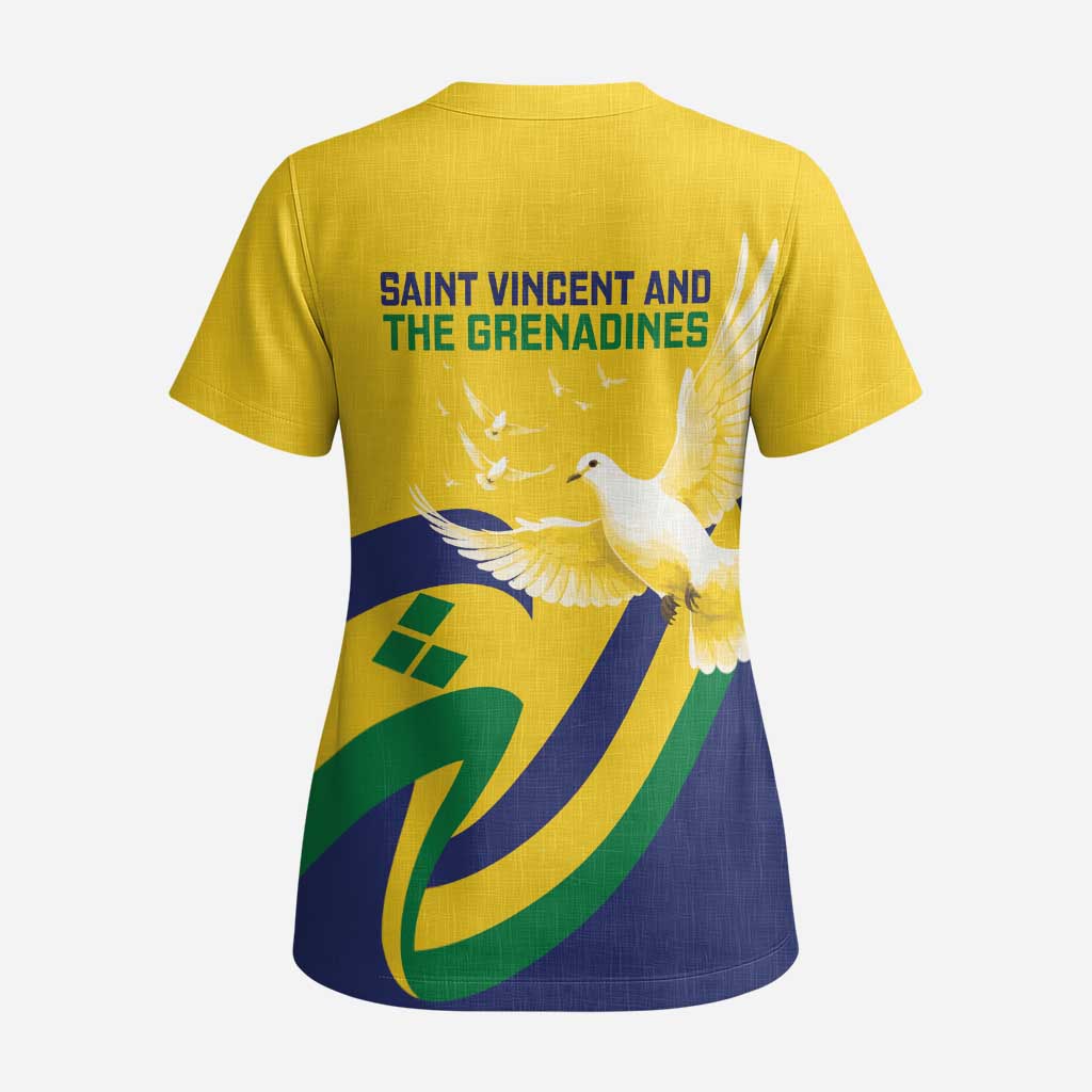 Saint Vincent and the Grenadines Scrub Top Gratitude to the Land Pride Since 1979 - Wonder Print Shop
