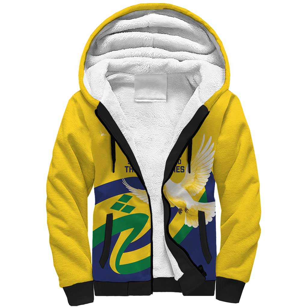 Saint Vincent and the Grenadines Sherpa Hoodie Gratitude to the Land Pride Since 1979 - Wonder Print Shop