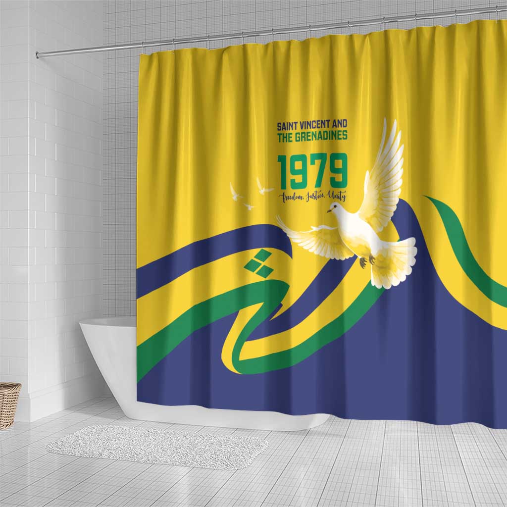 Saint Vincent and the Grenadines Shower Curtain Gratitude to the Land Pride Since 1979 - Wonder Print Shop