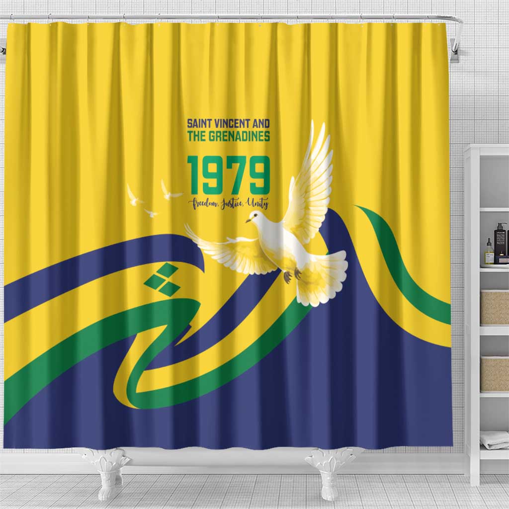 Saint Vincent and the Grenadines Shower Curtain Gratitude to the Land Pride Since 1979 - Wonder Print Shop