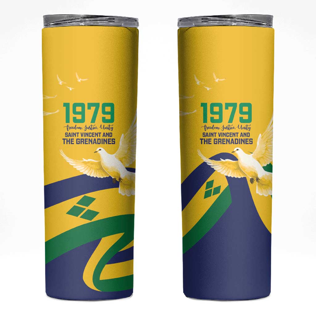 Saint Vincent and the Grenadines Skinny Tumbler Gratitude to the Land Pride Since 1979 - Wonder Print Shop