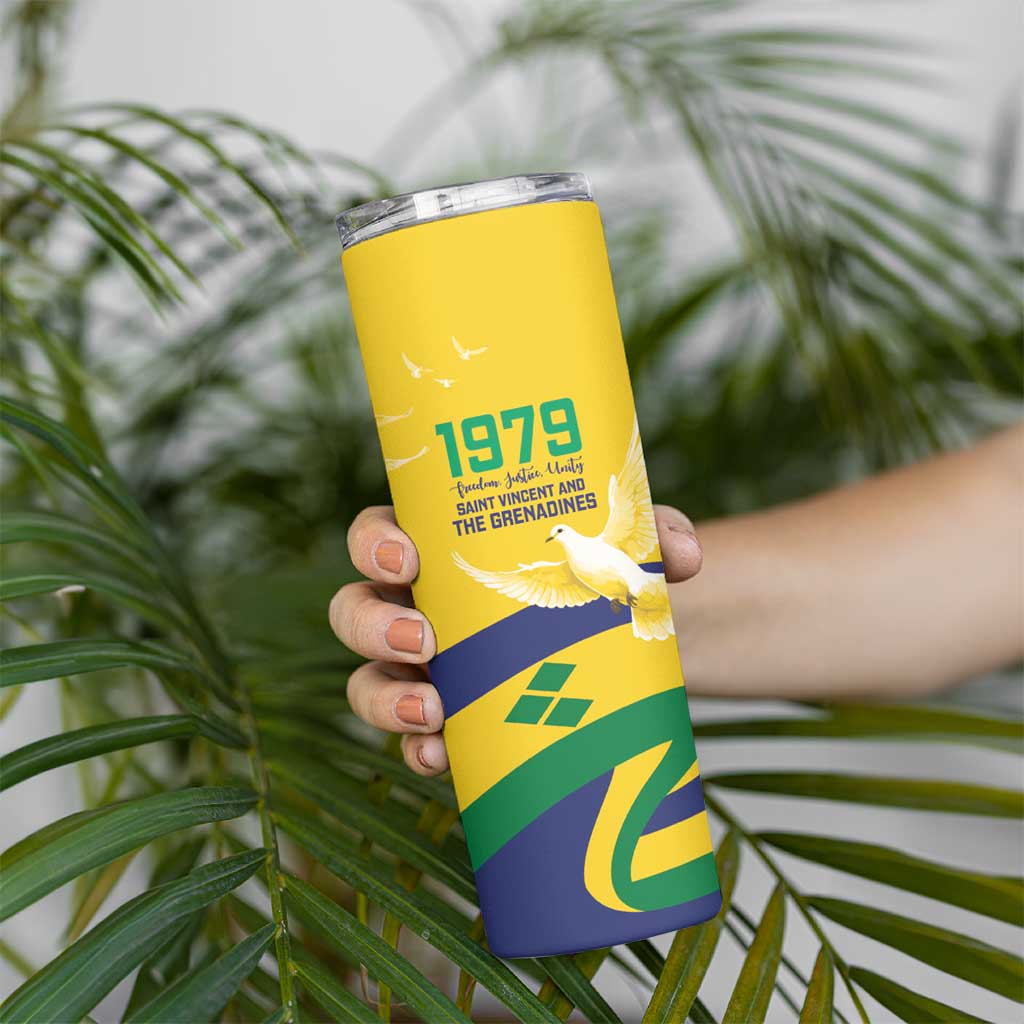 Saint Vincent and the Grenadines Skinny Tumbler Gratitude to the Land Pride Since 1979 - Wonder Print Shop