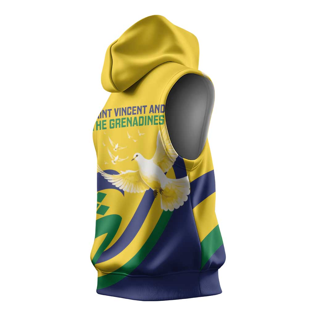 Saint Vincent and the Grenadines Sleeveless Hoodie Gratitude to the Land Pride Since 1979 - Wonder Print Shop