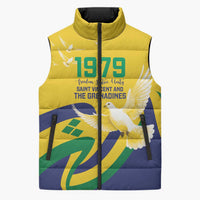Saint Vincent and the Grenadines Sleeveless Puffer Jacket Gratitude to the Land Pride Since 1979 - Wonder Print Shop