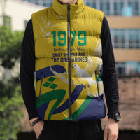 Saint Vincent and the Grenadines Sleeveless Puffer Jacket Gratitude to the Land Pride Since 1979 - Wonder Print Shop