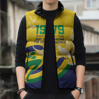 Saint Vincent and the Grenadines Sleeveless Puffer Jacket Gratitude to the Land Pride Since 1979 - Wonder Print Shop