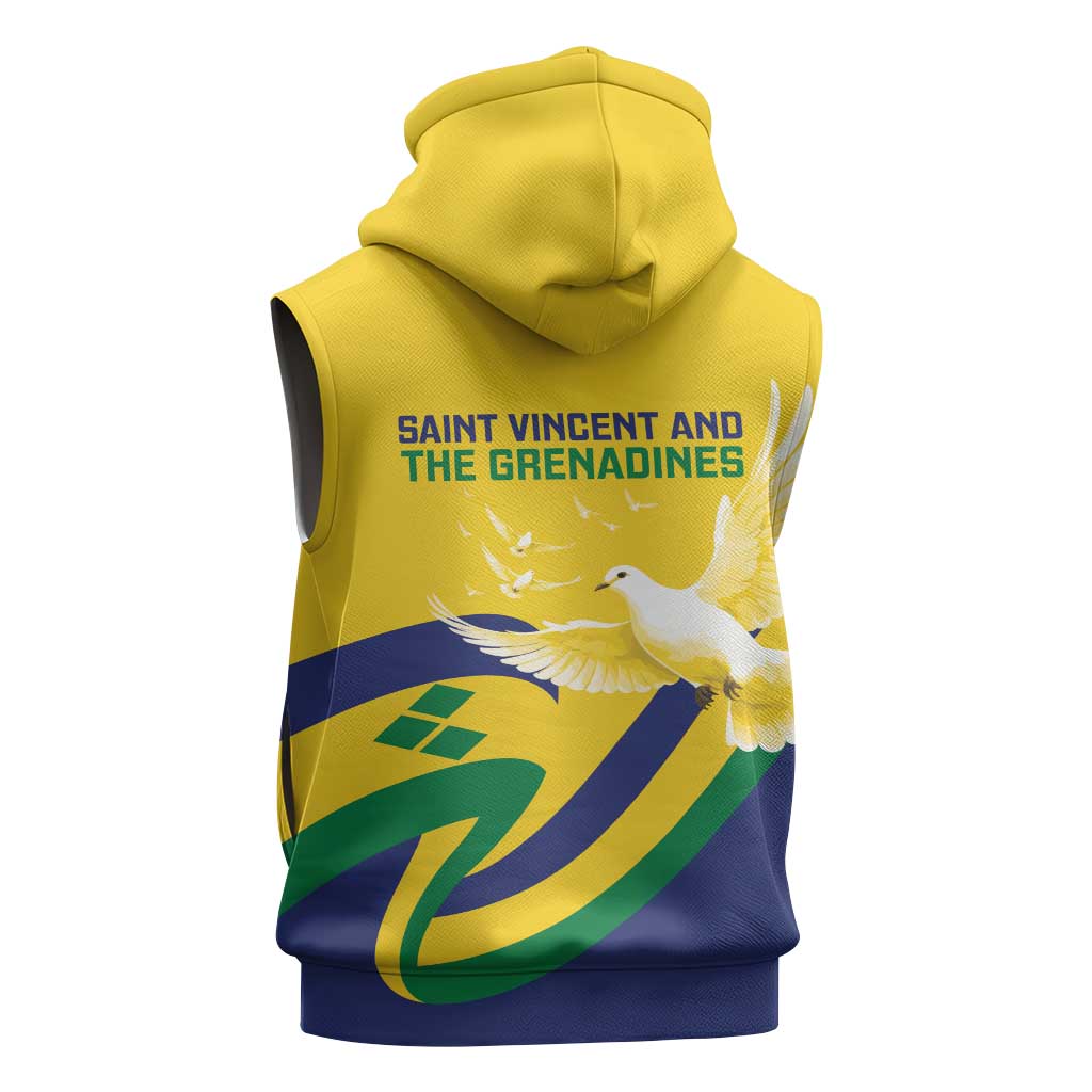 Saint Vincent and the Grenadines Sleeveless Zip Hoodie Gratitude to the Land Pride Since 1979 - Wonder Print Shop