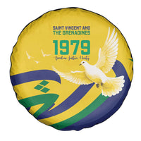 Saint Vincent and the Grenadines Spare Tire Cover Gratitude to the Land Pride Since 1979 - Wonder Print Shop
