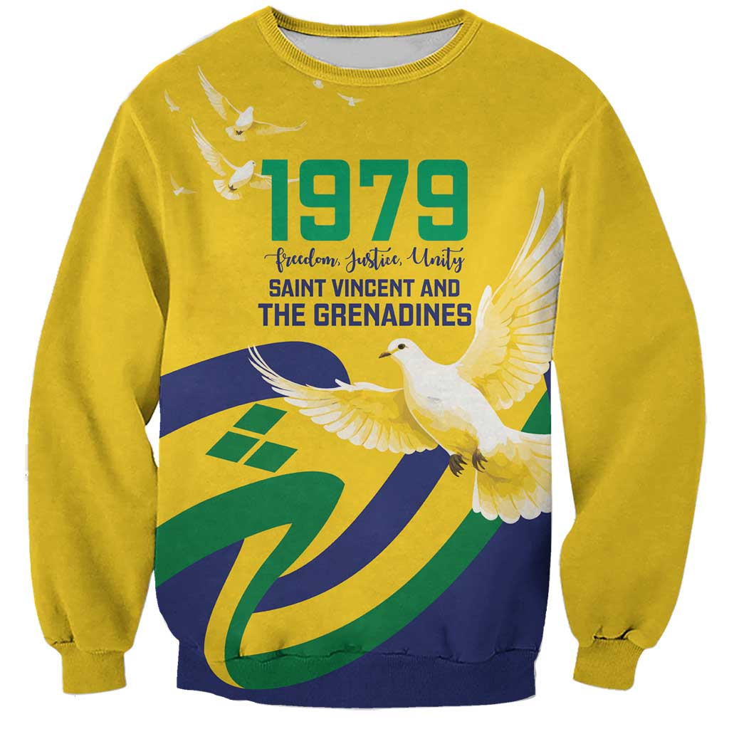 Saint Vincent and the Grenadines Sweatshirt Gratitude to the Land Pride Since 1979 - Wonder Print Shop