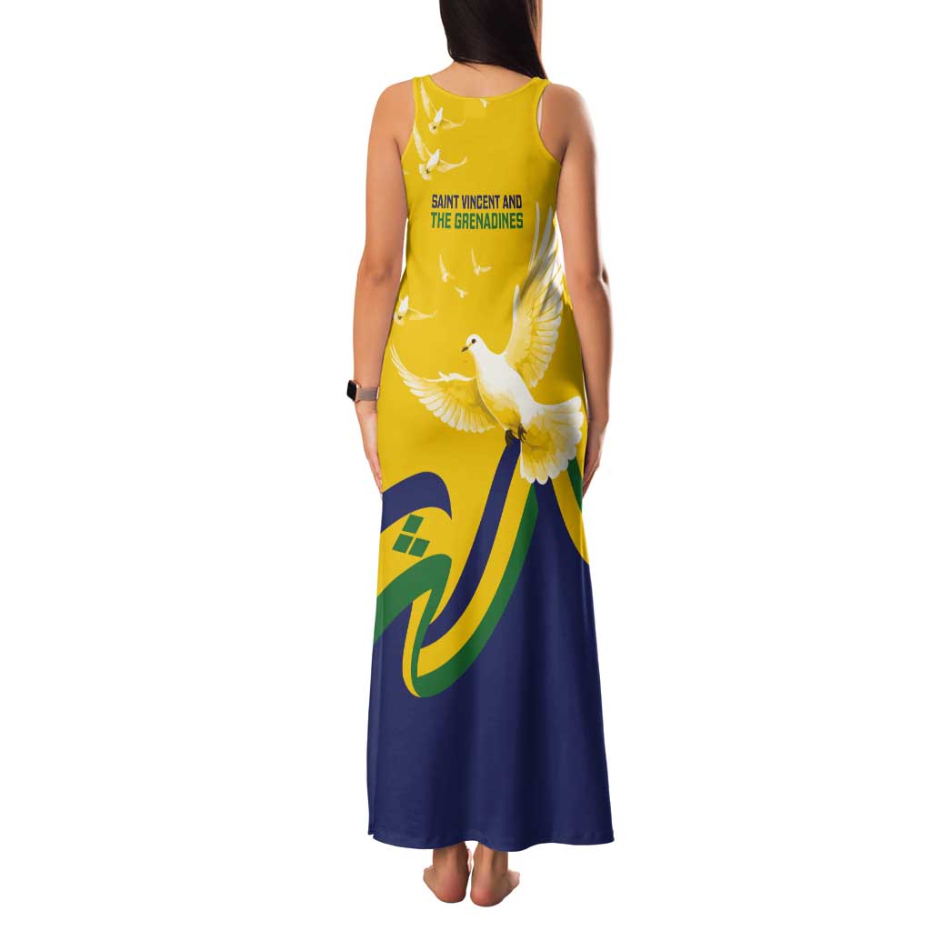 Saint Vincent and the Grenadines Tank Maxi Dress Gratitude to the Land Pride Since 1979 - Wonder Print Shop