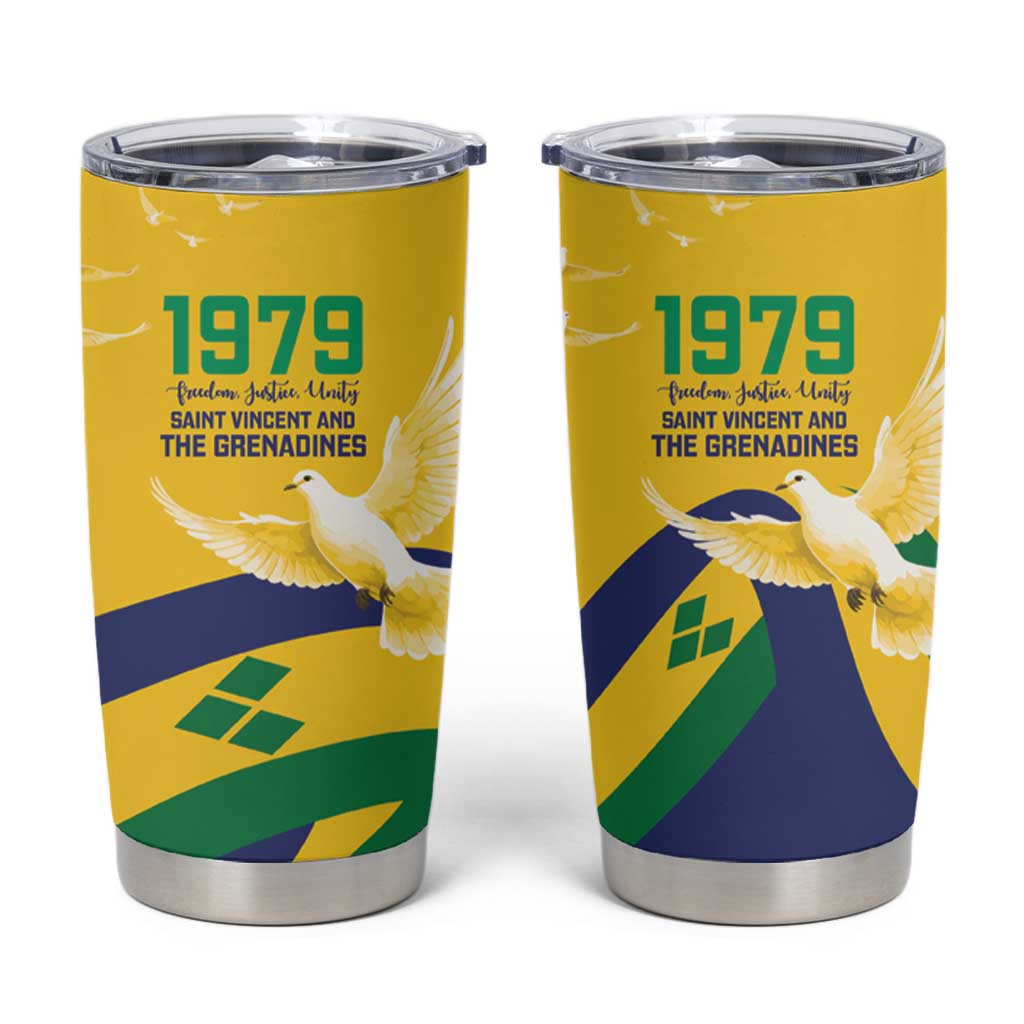 Saint Vincent and the Grenadines Tumbler Cup Gratitude to the Land Pride Since 1979 - Wonder Print Shop