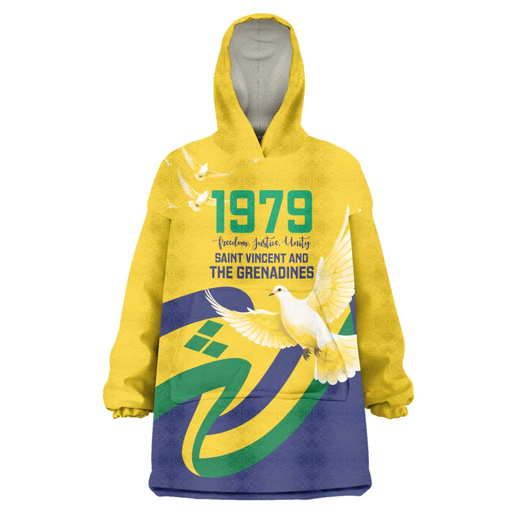 Saint Vincent and the Grenadines Wearable Blanket Hoodie Gratitude to the Land Pride Since 1979 - Wonder Print Shop