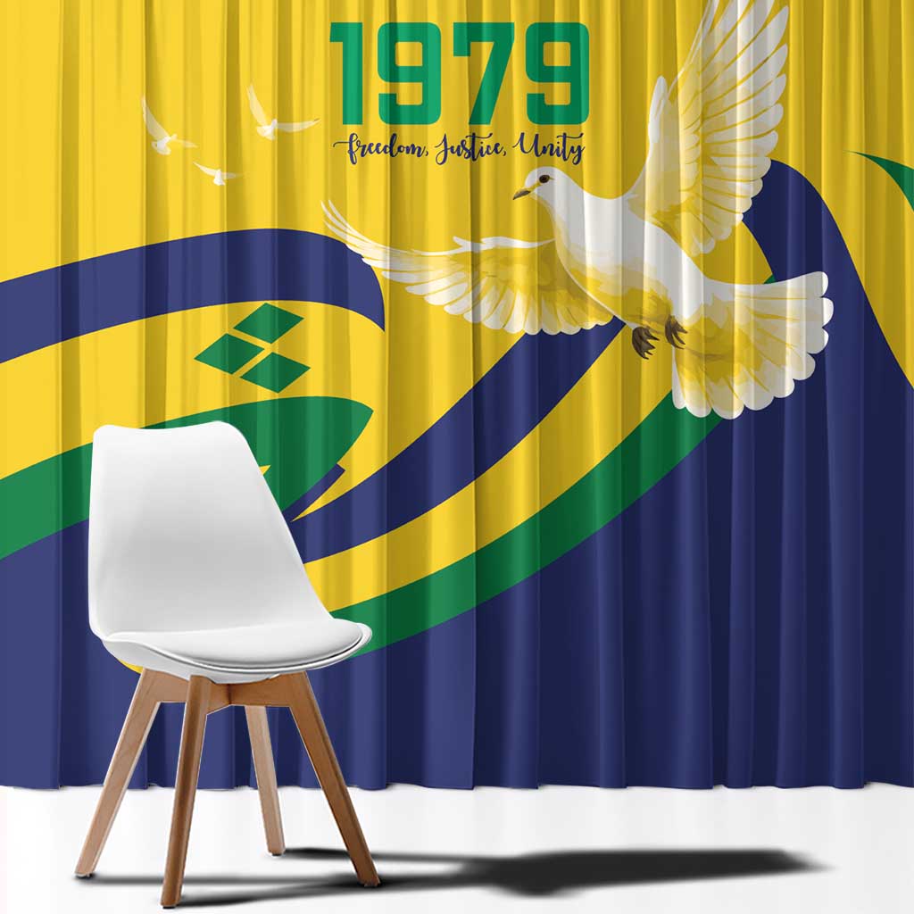 Saint Vincent and the Grenadines Window Curtain Gratitude to the Land Pride Since 1979 - Wonder Print Shop
