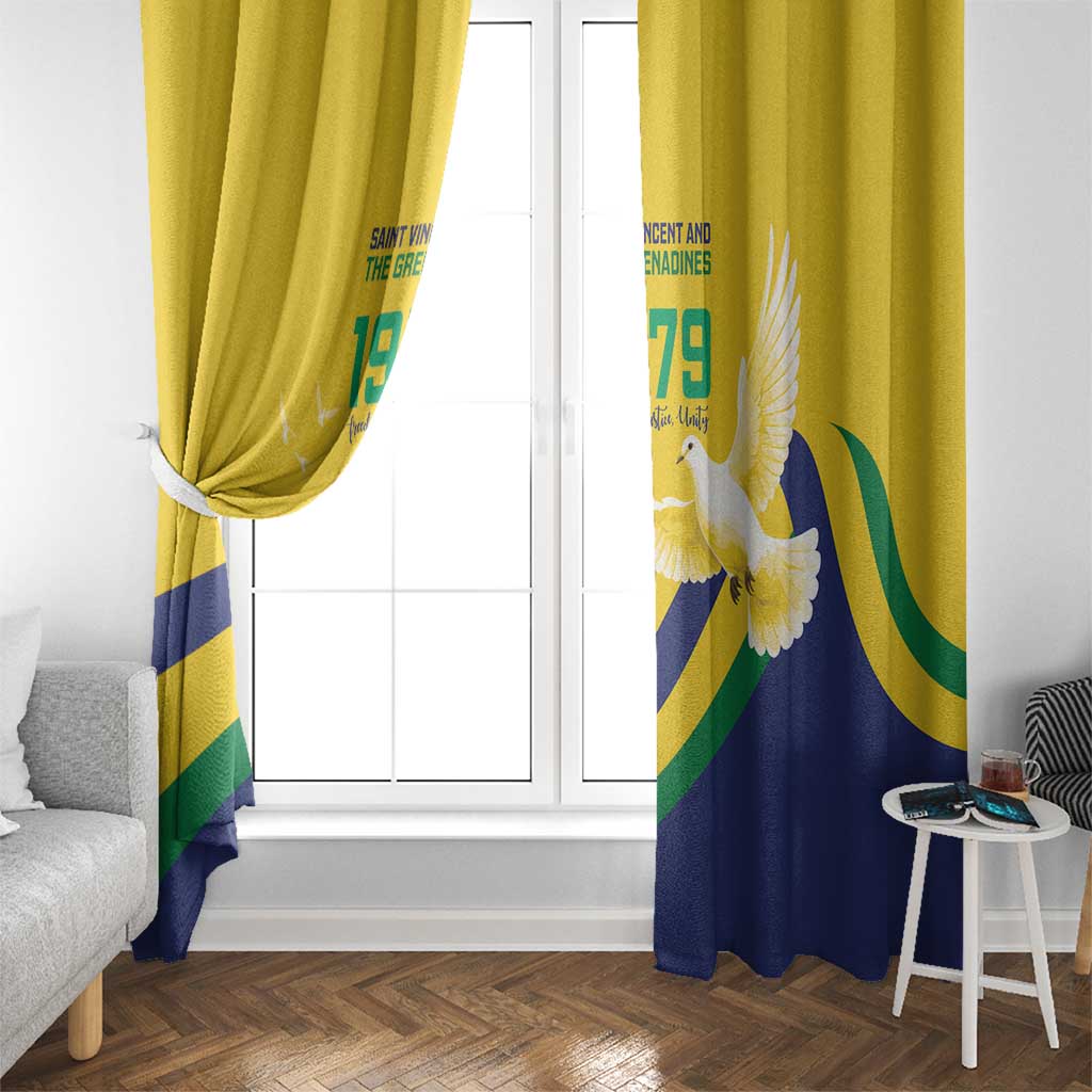 Saint Vincent and the Grenadines Window Curtain Gratitude to the Land Pride Since 1979 - Wonder Print Shop