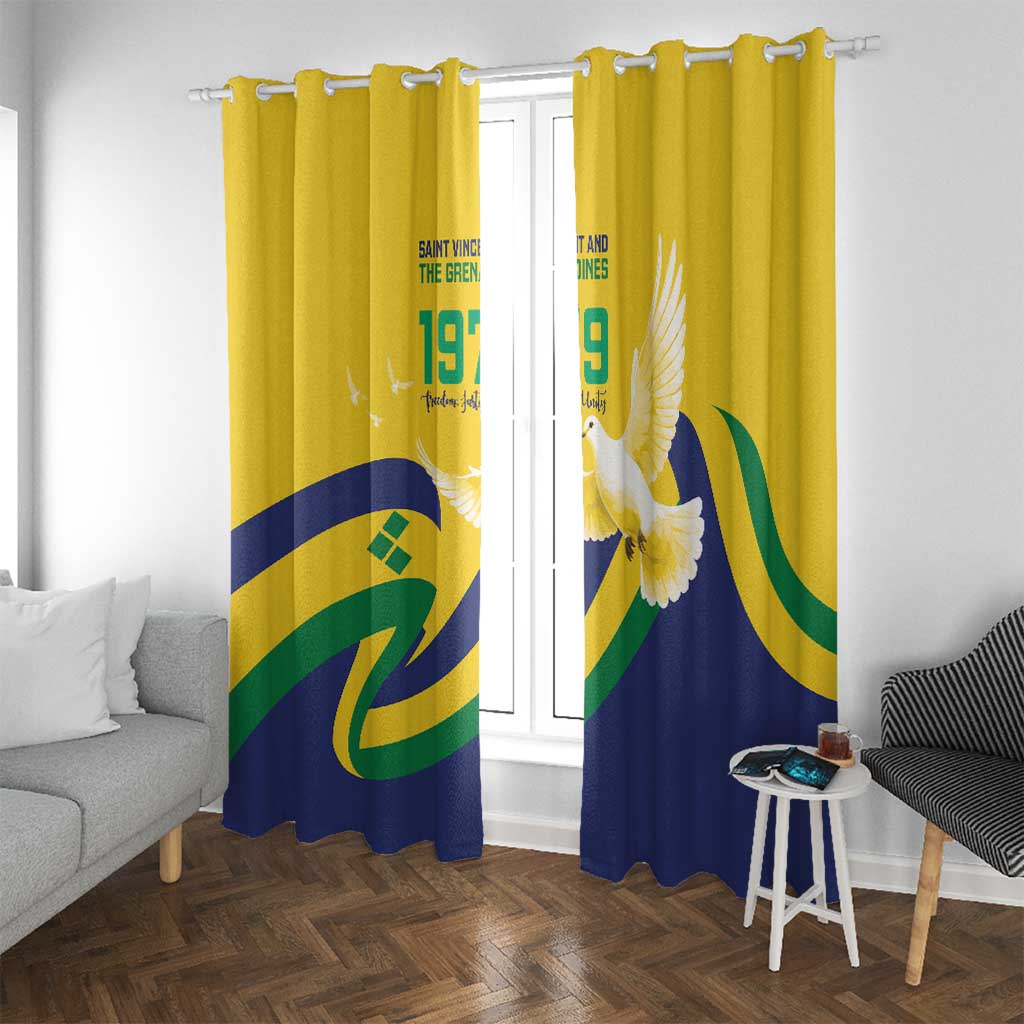 Saint Vincent and the Grenadines Window Curtain Gratitude to the Land Pride Since 1979 - Wonder Print Shop