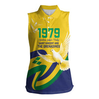 Saint Vincent and the Grenadines Women Sleeveless Polo Shirt Gratitude to the Land Pride Since 1979 - Wonder Print Shop