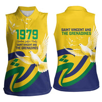 Saint Vincent and the Grenadines Women Sleeveless Polo Shirt Gratitude to the Land Pride Since 1979 - Wonder Print Shop