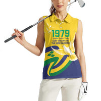 Saint Vincent and the Grenadines Women Sleeveless Polo Shirt Gratitude to the Land Pride Since 1979 - Wonder Print Shop