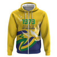Saint Vincent and the Grenadines Zip Hoodie Gratitude to the Land Pride Since 1979 - Wonder Print Shop
