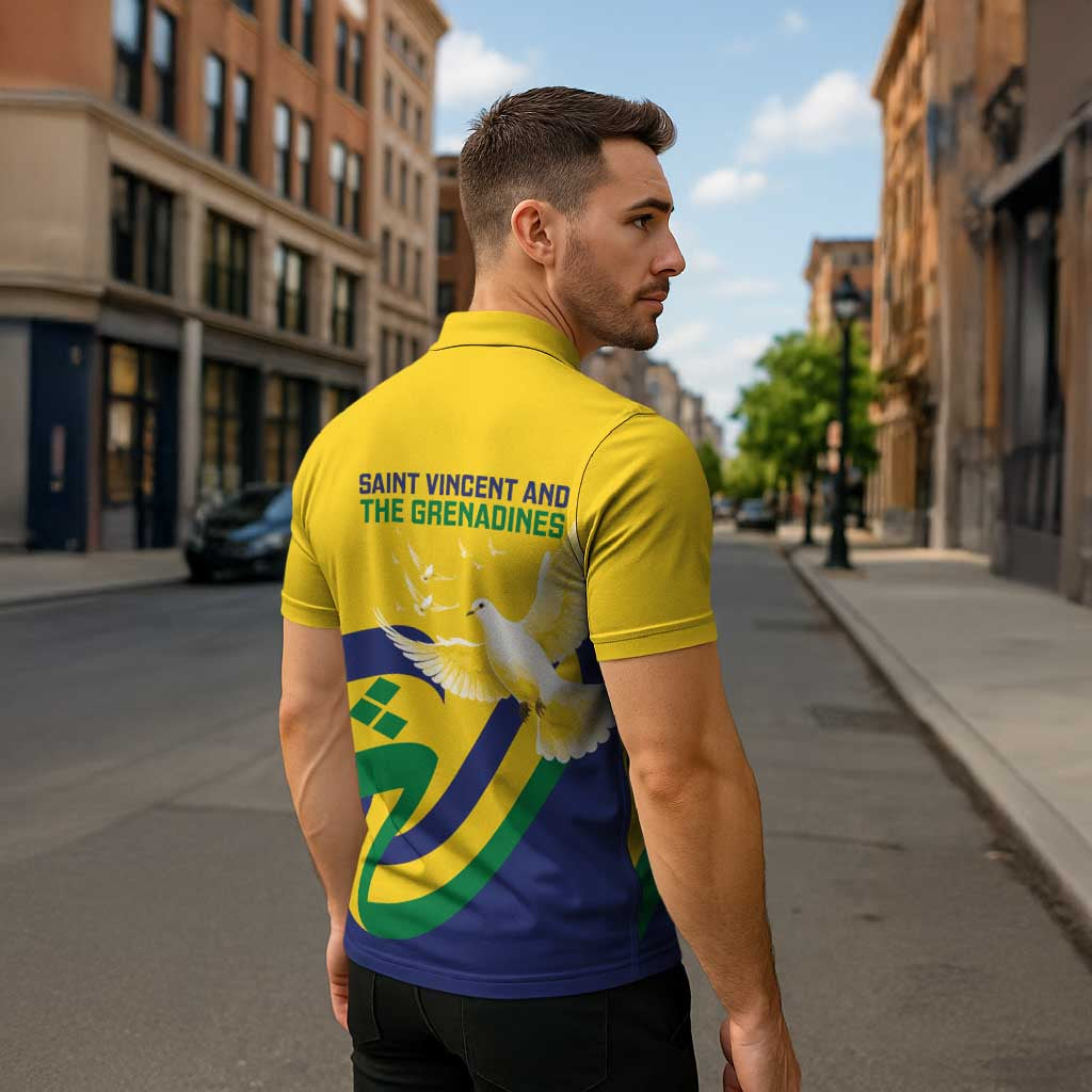 Saint Vincent and the Grenadines Zipper Polo Shirt Gratitude to the Land Pride Since 1979 - Wonder Print Shop