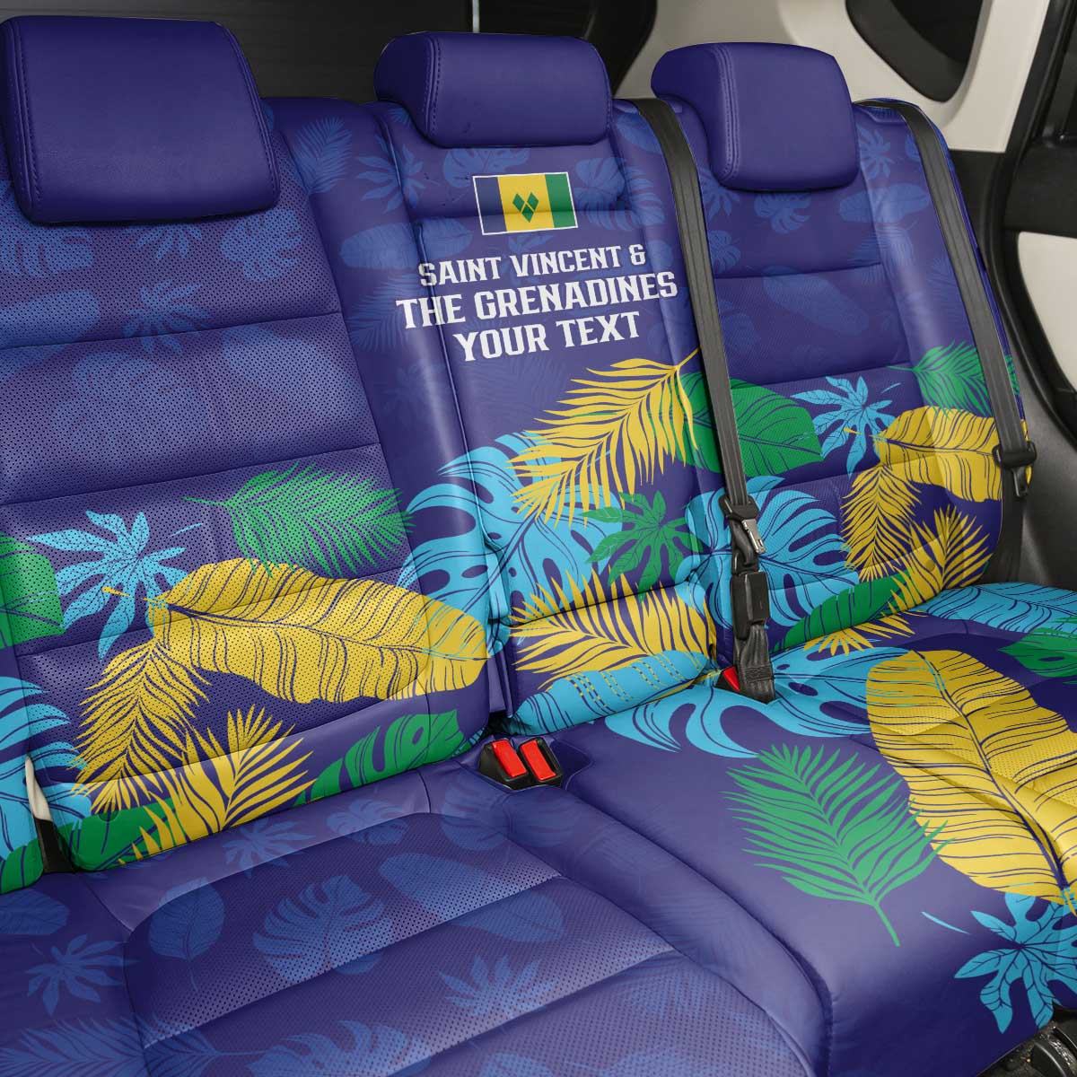Saint Vincent Land So Beautiful Back Car Seat Cover Tropical Vibes - Wonder Print Shop
