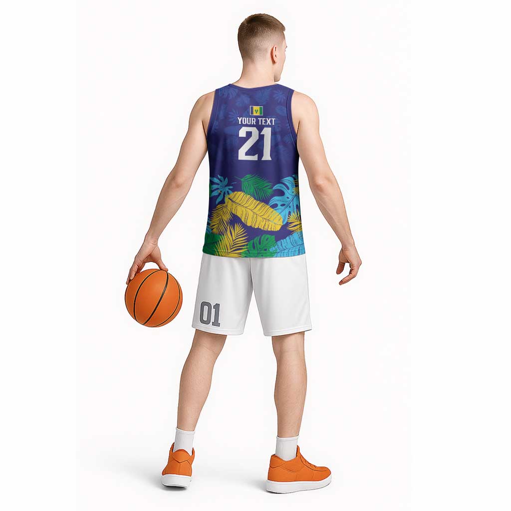Saint Vincent Land So Beautiful Basketball Jersey Tropical Vibes - Wonder Print Shop