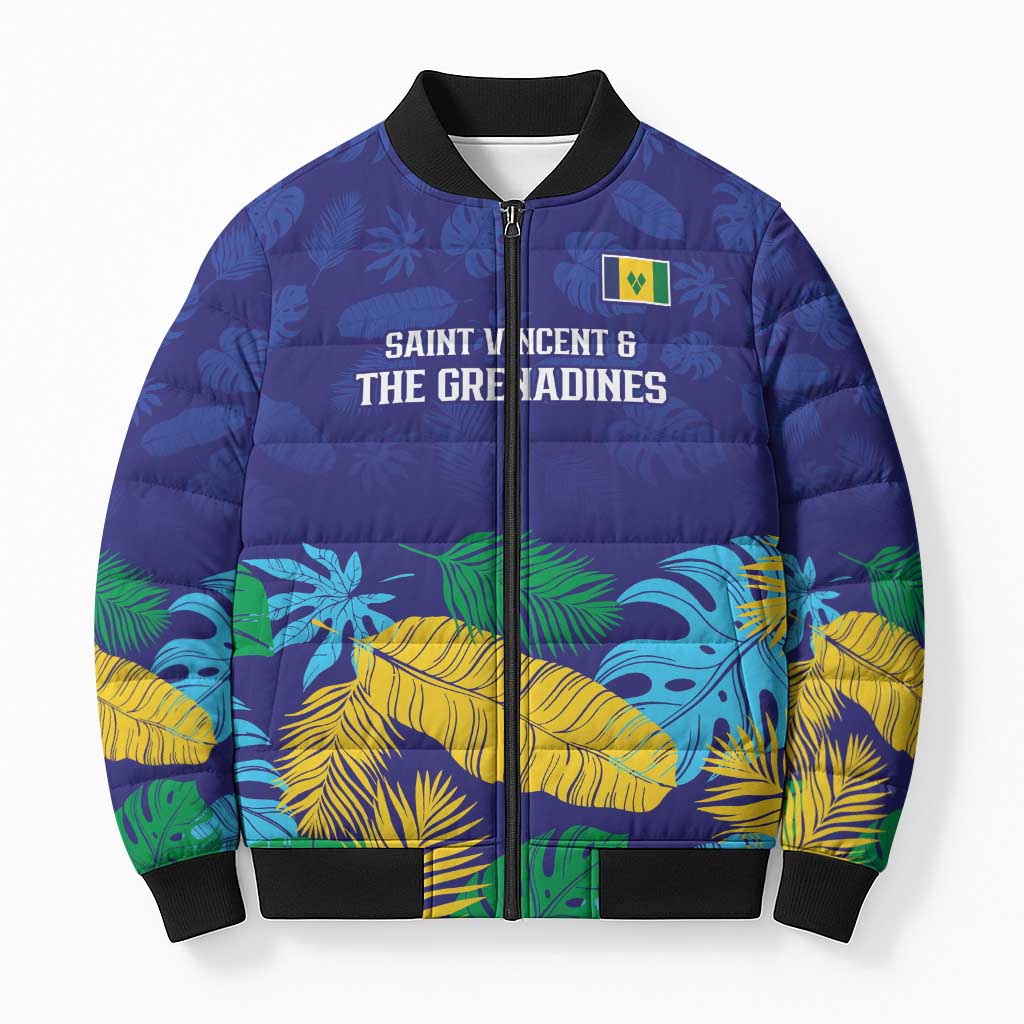 Saint Vincent Land So Beautiful Bomber Puffer Jacket Tropical Vibes - Wonder Print Shop