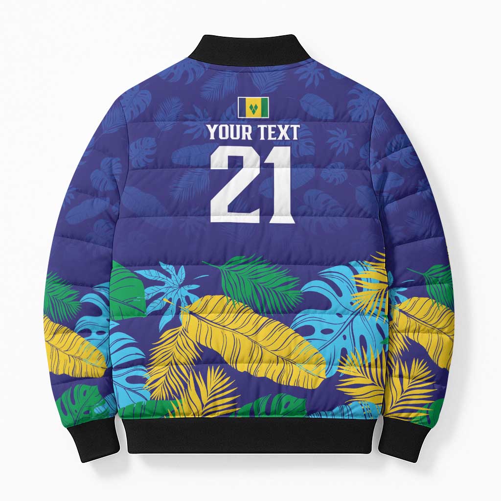 Saint Vincent Land So Beautiful Bomber Puffer Jacket Tropical Vibes - Wonder Print Shop
