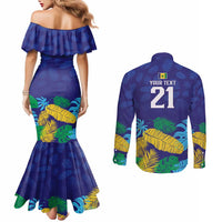 Saint Vincent Land So Beautiful Couples Matching Mermaid Dress and Long Sleeve Button Shirt Tropical Vibes - Wonder Print Shop