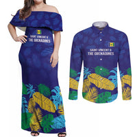 Saint Vincent Land So Beautiful Couples Matching Off Shoulder Maxi Dress and Long Sleeve Button Shirt Tropical Vibes - Wonder Print Shop