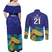 Saint Vincent Land So Beautiful Couples Matching Off Shoulder Maxi Dress and Long Sleeve Button Shirt Tropical Vibes - Wonder Print Shop