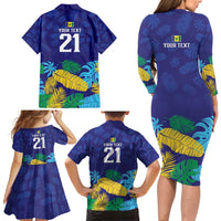 Saint Vincent Land So Beautiful Family Matching Long Sleeve Bodycon Dress and Hawaiian Shirt Tropical Vibes - Wonder Print Shop