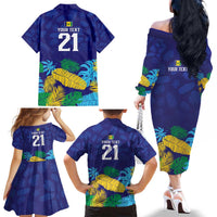 Saint Vincent Land So Beautiful Family Matching Off The Shoulder Long Sleeve Dress and Hawaiian Shirt Tropical Vibes - Wonder Print Shop