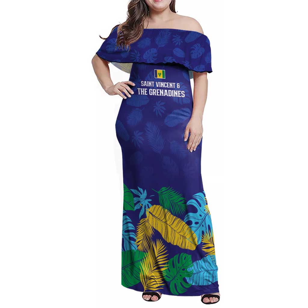 Saint Vincent Land So Beautiful Family Matching Off Shoulder Maxi Dress and Hawaiian Shirt Tropical Vibes - Wonder Print Shop